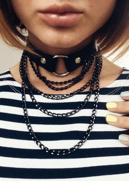 Chain Black Collar
