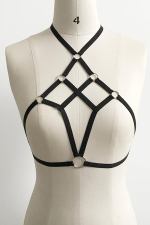 Chest Cage Sexy Harness - Elastic Lingerie - Collared Cupless Bustier - Women  Underwear -  Kit