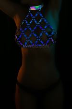 Dancer Outfit - Glowing-in-Darkness Bustier - Reflective Harness -  Gear -  Kit -  Wear