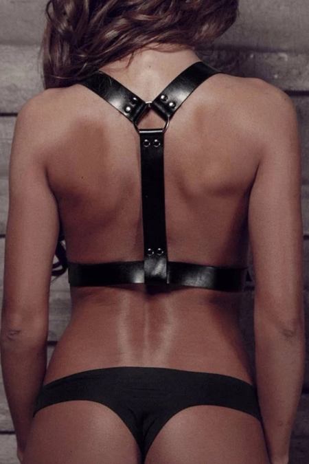 Leather Over The Shoulder Belt Stylish Harness - Luxury Vest -  Gear - Chest Accessory -  Kit