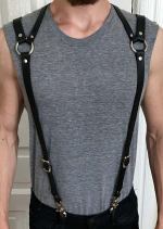 Men's Back Detail Leather Harness