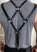 Men's Back Detail Leather Harness