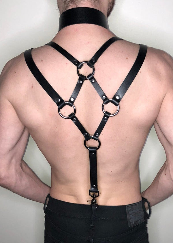 Men's Black Fantasy Suspender Belt