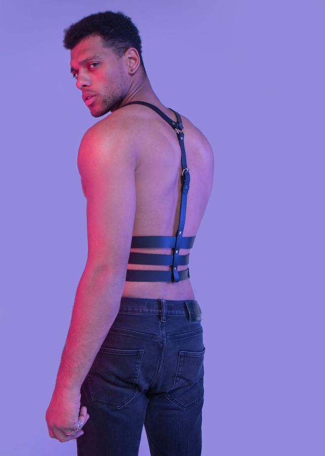 Men's Sexy Leather Dancer Costume Harness
