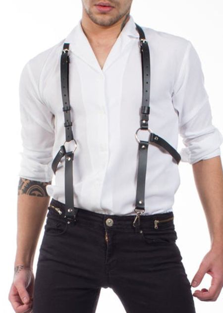Men's Sexy Leather Suspender Belt