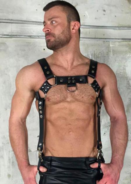Men's Sexy Leather Suspender Harness