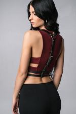 Over T-shirt Sexy Leather Harness