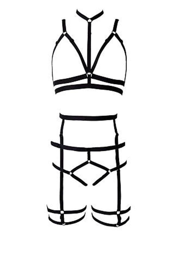 String- Bra Garter Harness Set