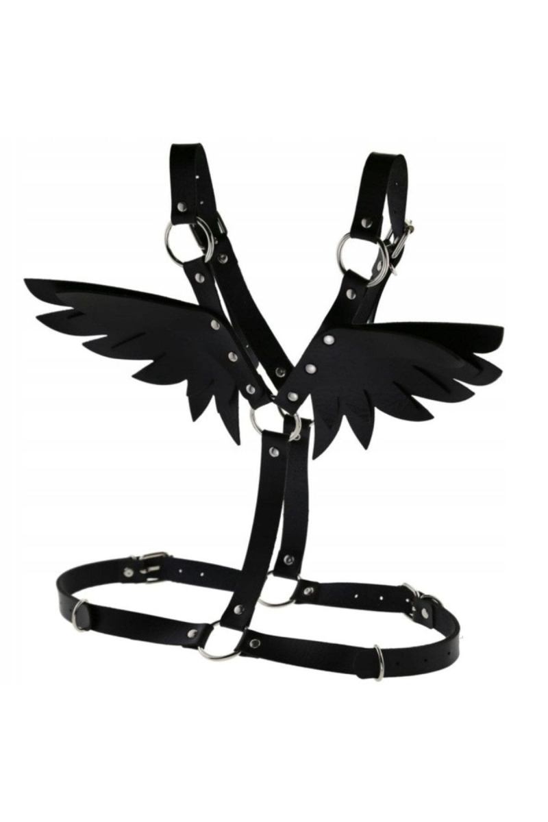 Stylish and Sexy Leather Harness with Wings