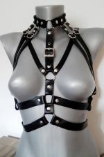Women's Chest Gothic Style Leather Harness