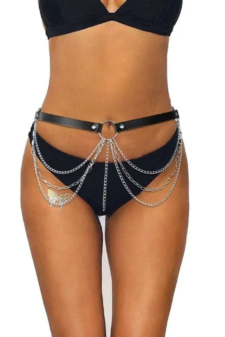Leather Chain Belt Women Lovely Waist Harness High Quality Accessories  Body
