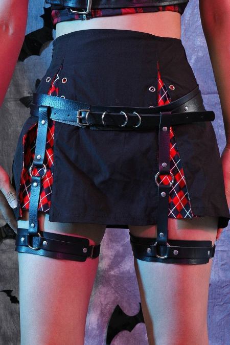 High Quality Leather Garter Belt Thigh Harness Leg Strap Sexy Woman Lingerie Leather Waist Belt  Leg Wrap