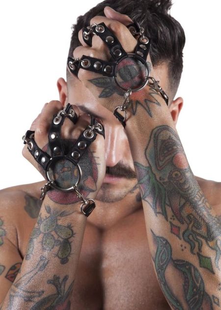 Rubber Sexy Harness Gloves