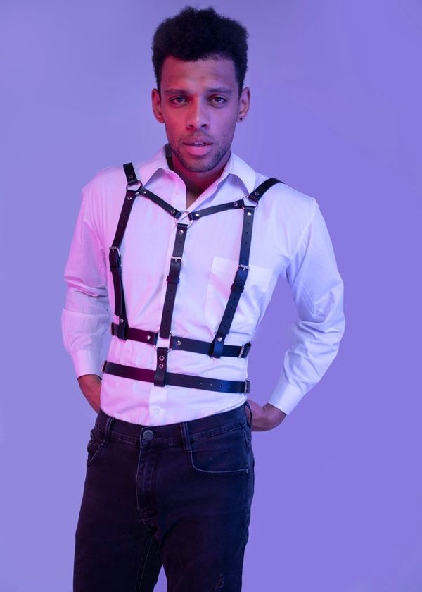 Stylish Men's Leather Chest Harness