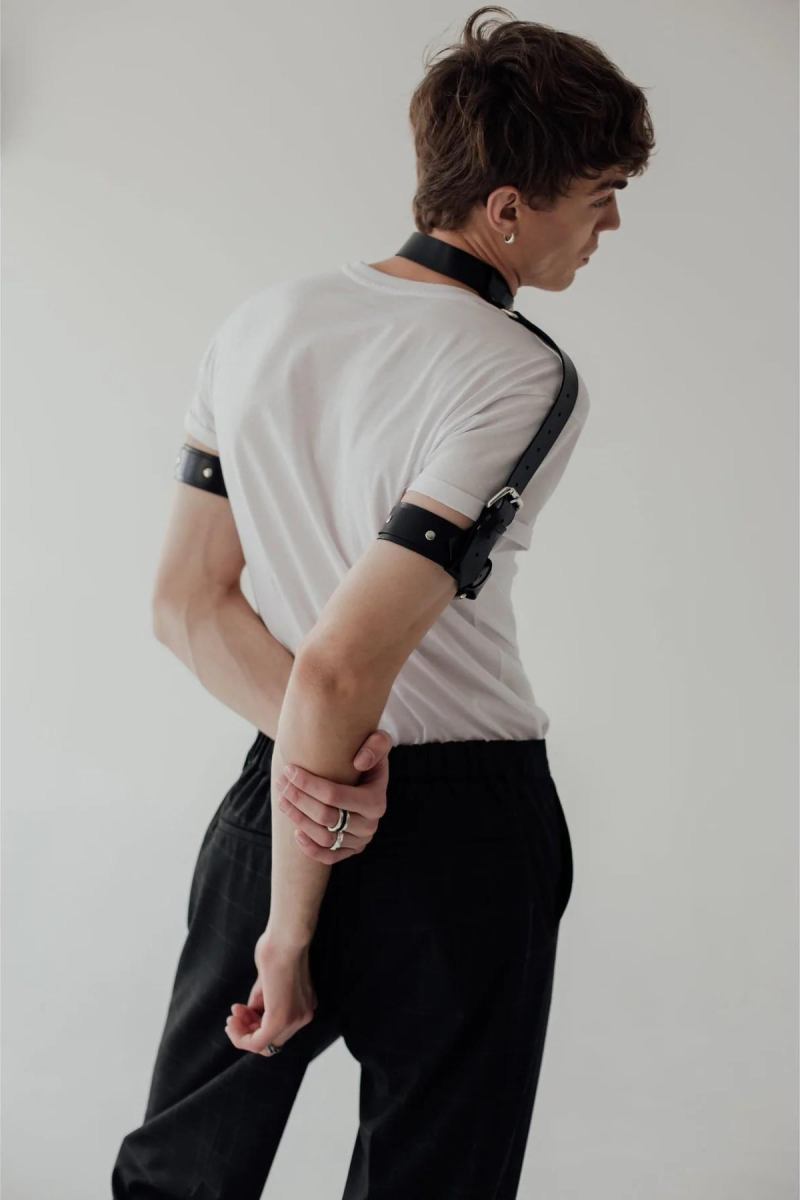 Stylish Men's Harness with Neck Bicep and Shoulder Detail