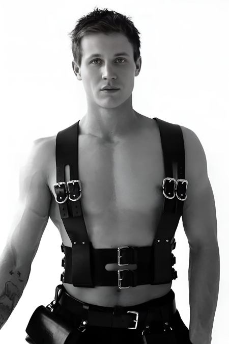 Fancy Men's Clothing Leather Men's Clothing Leather Cuffed Men's Harness