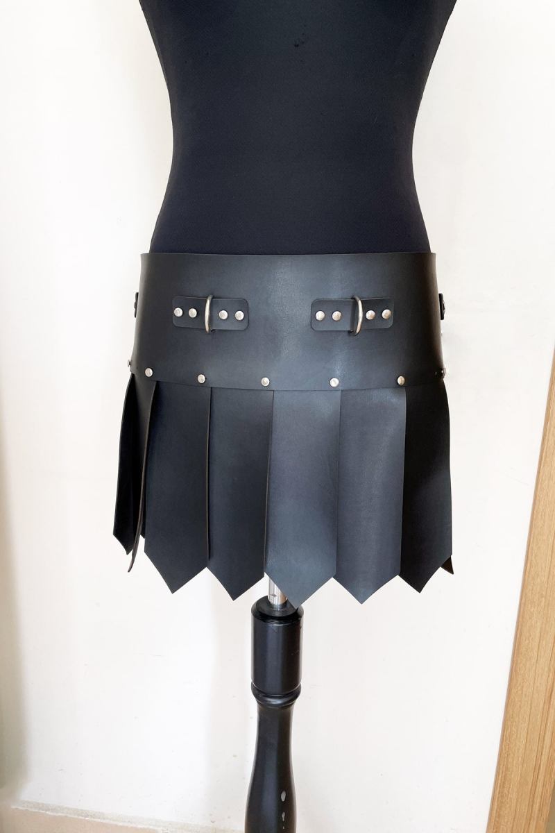 Men's Gladiator Leather Skirt