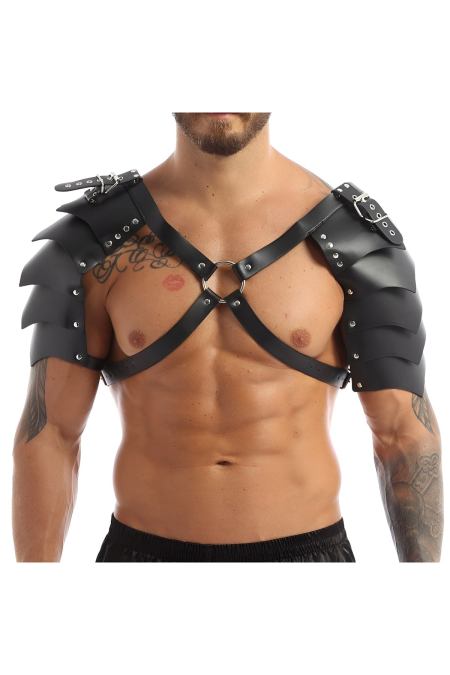 Stylish Men's Harness Costume Gladiator Men's Costume with Two Shoulders Wing Detail