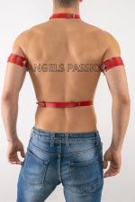 Pazu Harness Detailed Sexy Men's Leather Harness Suit