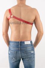 One Shoulder Sexy Leather Men's Harness